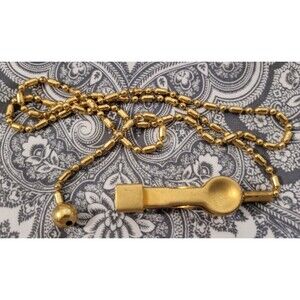 Vtg Zip-Aid Zip Aid Zipper Pull Helper Assist Dressing Aid Goldtone Chain